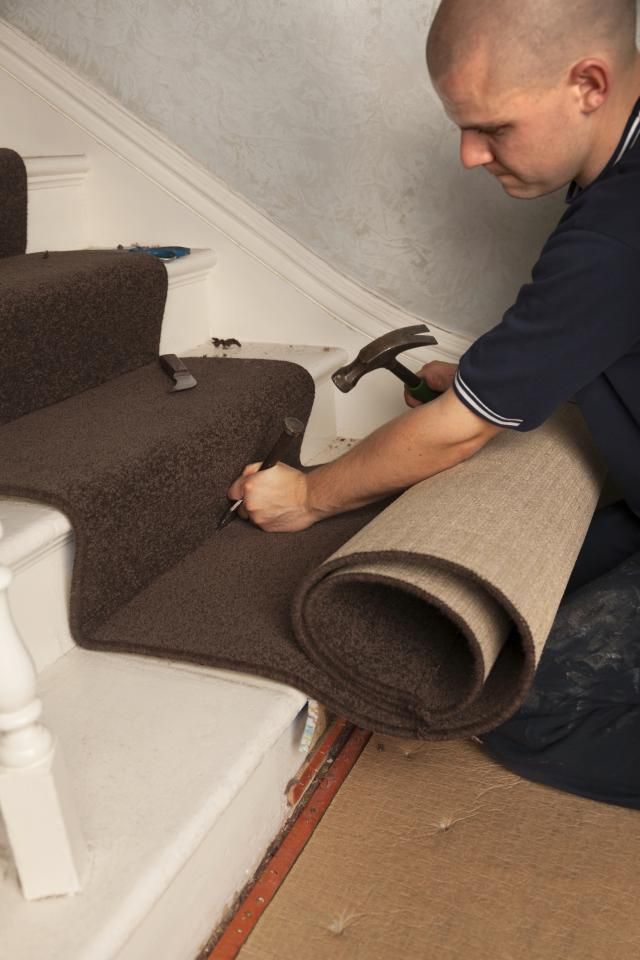 Stair runner installation in London